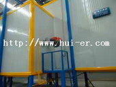 Container carrier spraying line burning machine