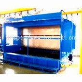 Water curtain spray booth