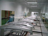 Automobile bumper spray paint production line