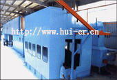 Large water curtain spray booth