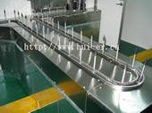 Mobile phone shell plastic dust spraying line